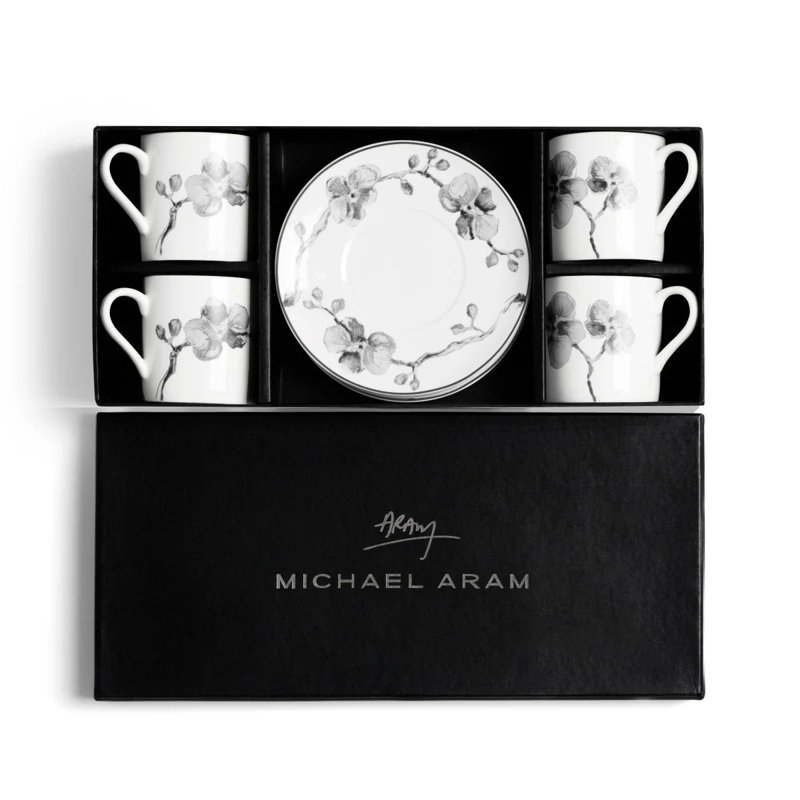 Black Orchid Demitasse Set