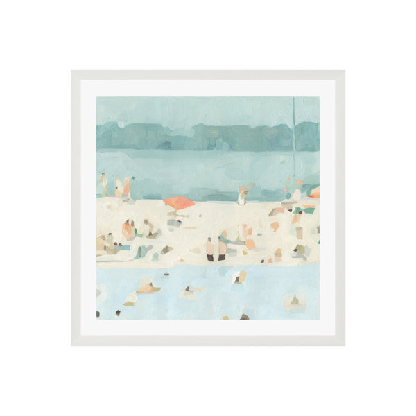 Renditions Gallery Sunset Shore Open Window Wall Art, Window looking onto Calming Ocean Waves, Pastel Sky, Premium Gallery Wrapped Canvas Decor, Ready - 5
