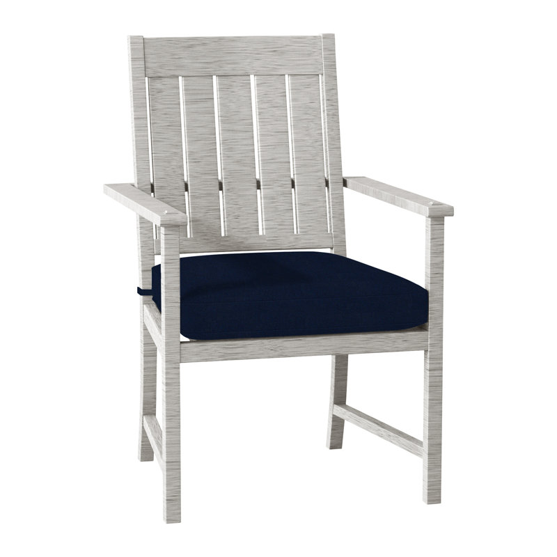 Chaise avec accoudoirs Croquet - huître, Huître, Pas de soudure, Velours indigo