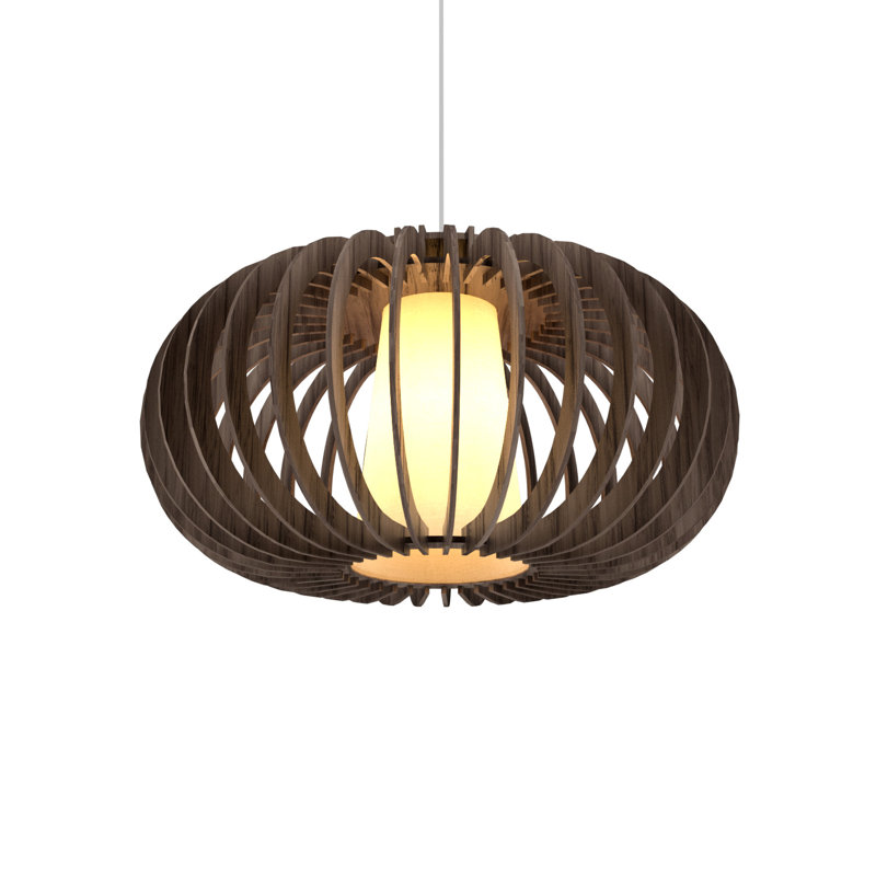 Stecche Di Legno 1 - Light Pendant, 16.38" H x 30.42" W x 30.42" D, American Walnut