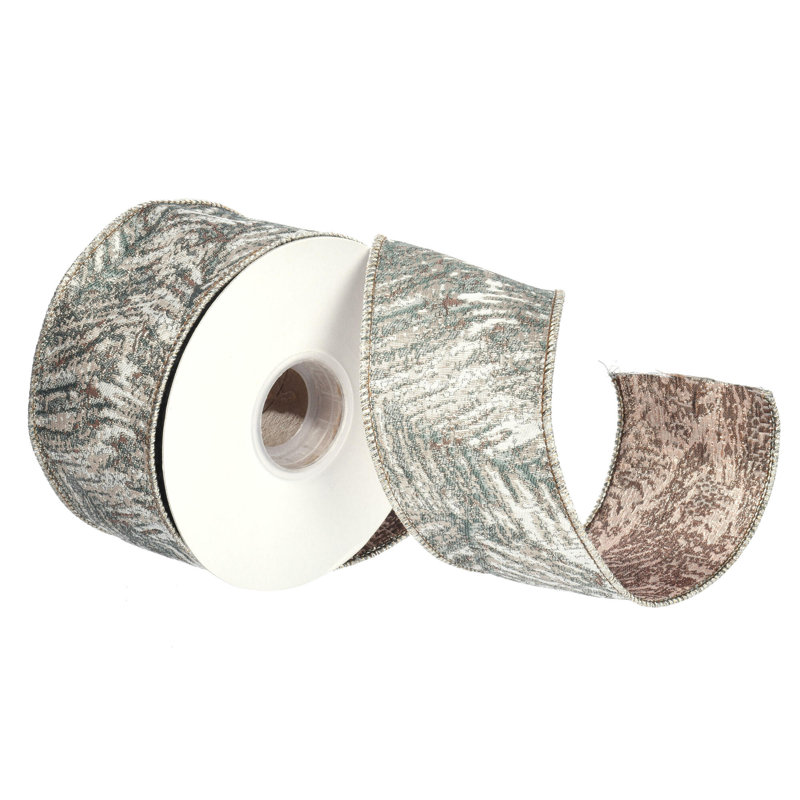 Vickerman 2.5" Green Jacquard Ribbon.
