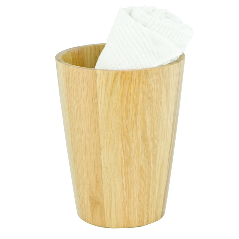 Ashford Solid Wood Open Waste Bin, Natural Oak