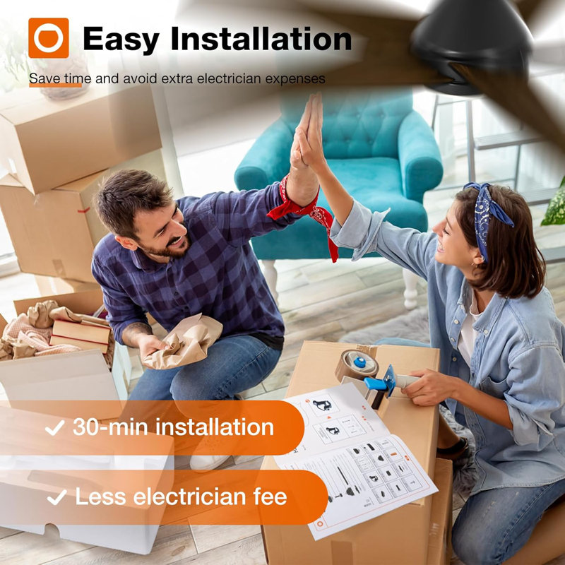 52 Inch Nickel Dual Head Ceiling Fan with Light and Remote