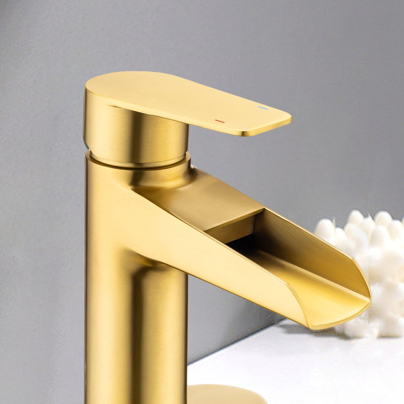 Robinet de salle de bain vasque, Or brossé