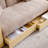 Convertible Sleeper Sofa Couch,Multifunctional Double Folding Sofa Bed,Storage Ottoman And Sofa Arm With  Box And Drawer, Drop Down Table With 2Cup Holders For Living Room,Apartment,Office-1001094362