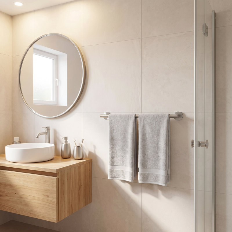 Barre à serviettes murale SUS304, H 2 po x l 16 po x P 3,1 po, Nickel brossé