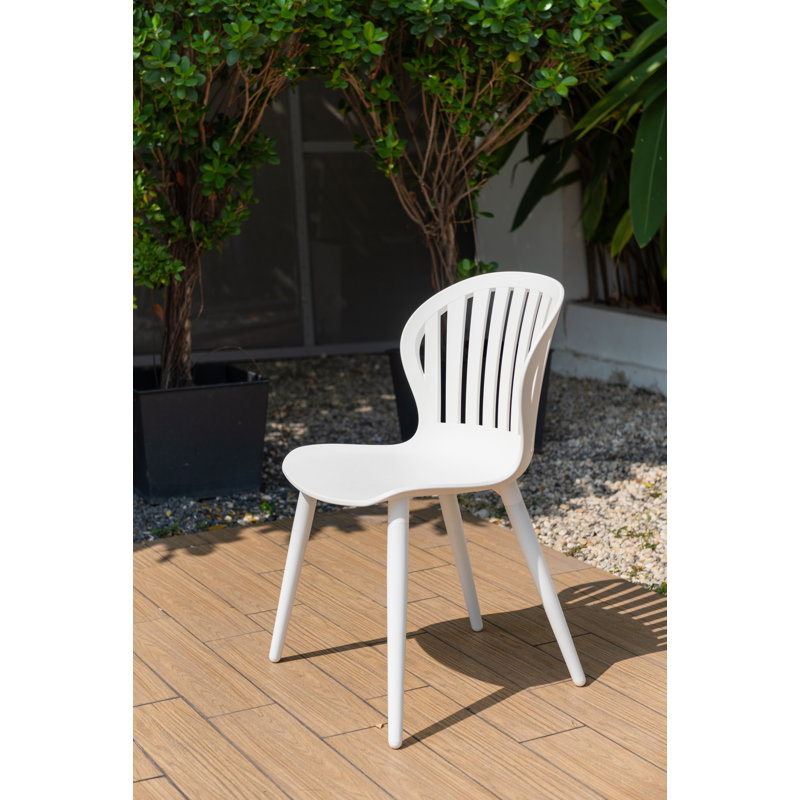 Anautica Outdoor Patio 9pc FSC Solid Teak Wood and Aluminum Dining Set, White