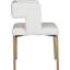 Chaise avec accoudoirs rembourrée blanche Caleb-20160557