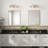 19.5 in. 3-Light Brushed Nickel Vanity Light with Clear Glass Shades and Rectangular Backplate-52543287