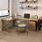 Brown L-Shaped Solid Wood Desks-107198178-107198180