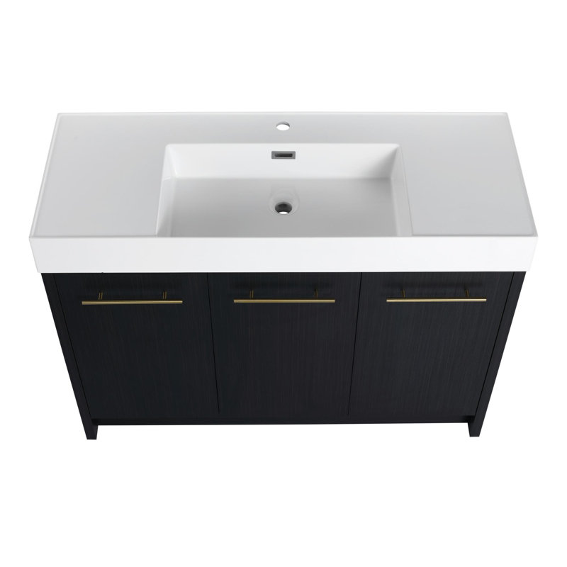 Ednamay 48'' Single Bathroom Vanity with Plastic Top