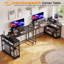 L-Shaped Metal Base Computer Desk