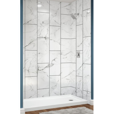 Venetino Walls with 12 x 24 Vertical Tile 60" x 36" x 96"