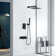 Wall Mounted Shower System With Waterfall Tub Spout And Handheld Shower Head