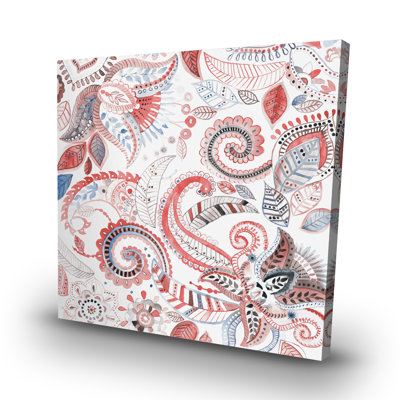 Paisley pattern - 32"x32" art on canvas