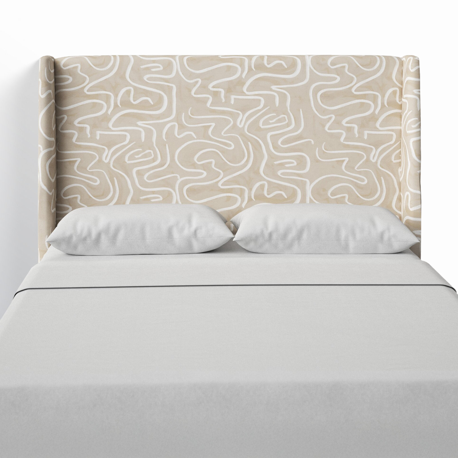 Matthew Cotton Upholstered Headboard, Queen