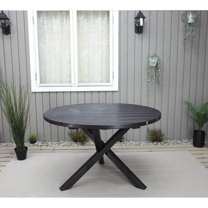 Edgerton Wooden Dining Table, Dark Coffee