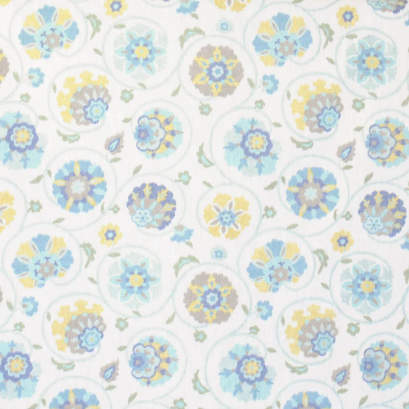 Kendi 100% Cotton Fabric, Aquamarine