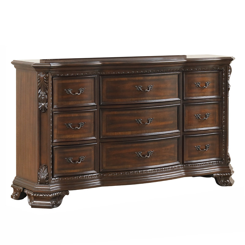 Bharata 9 - Drawer Dresser Dark Walnut