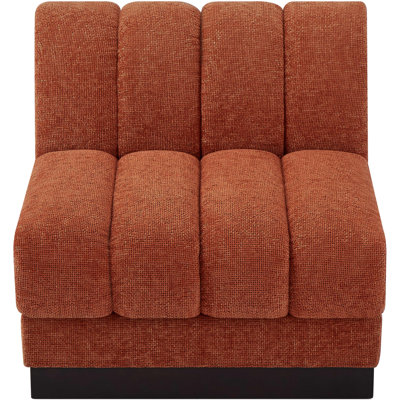 Quinn Chenille Fabric Armless Chair