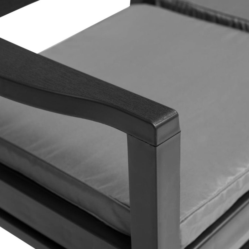 Banc de jardin en plastique Morant, Anthracite