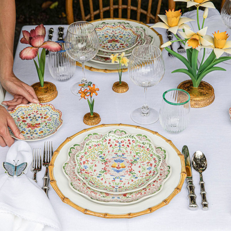 Nell Stemless Wine Glass, Clear/Watercress