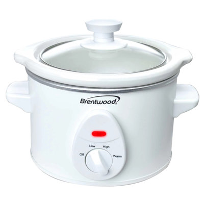 Brentwood 1.5-quart White Slow Cooker For Easy Meal Prep