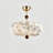 17.72" Retro Brown Glass Flush Mount Lighting