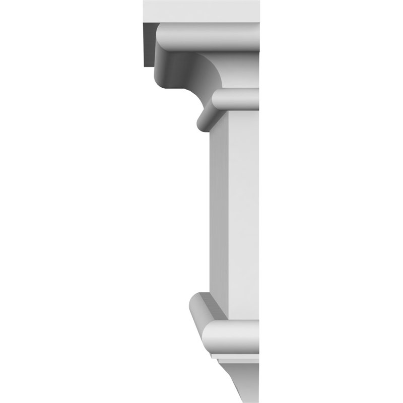 Traverse Endurathane Bedford, largeur du bas 127 po x largeur du haut 131 3/8 po x H 8 5/8 po x P 3/8 po, apprêtée en usine