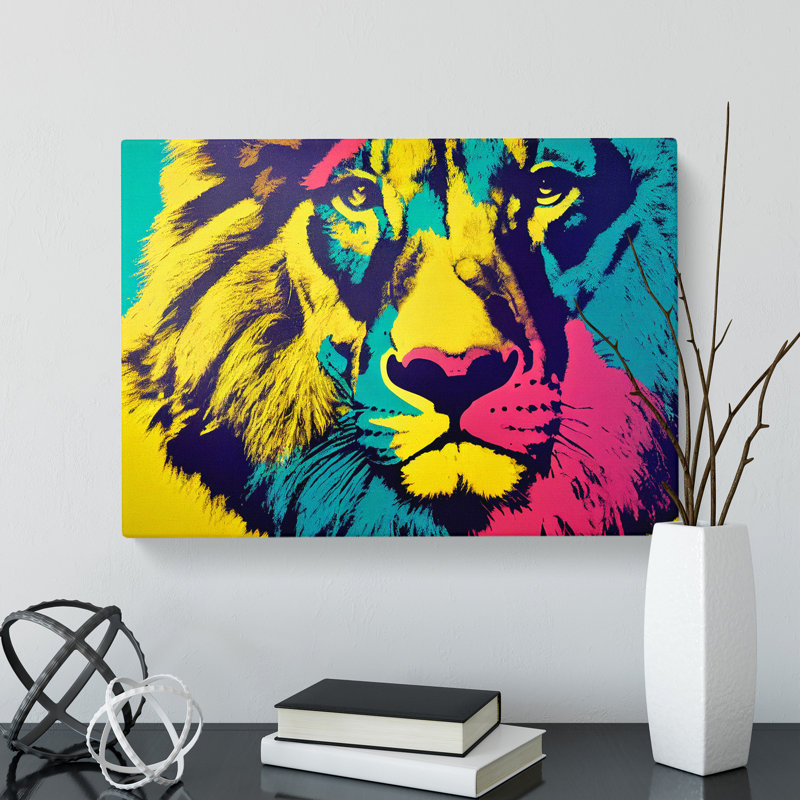 Lion Abstract - Wrapped Canvas, 35cm H x 50cm W x 3cm D
