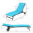 Outsunny Chaise Lounge Outdoor, 2 Piece Lounge Chair With Wheels, Tanning Chair With 5 Adjustable Positions-1064725390