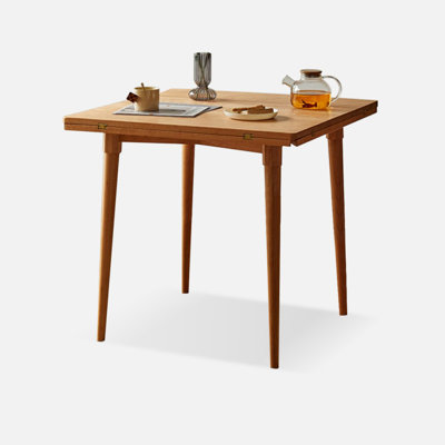 Brown Round Solid Wood Dining Table
