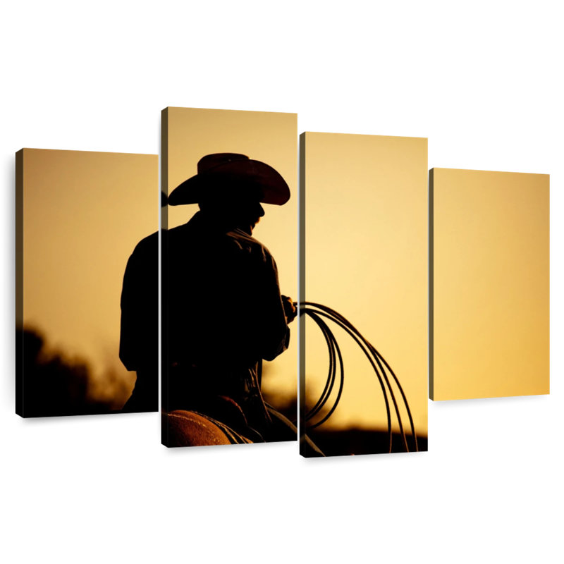 Lelar Cowboy With Lariat, 22" H x 36" W