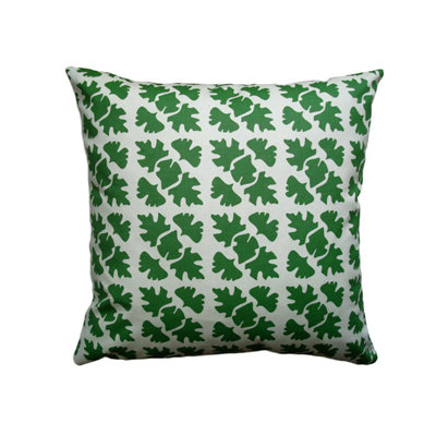 Hand Printed Pillows Check Cotton Throw Pillow