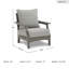 Chaise de patio avec coussins Ahumada