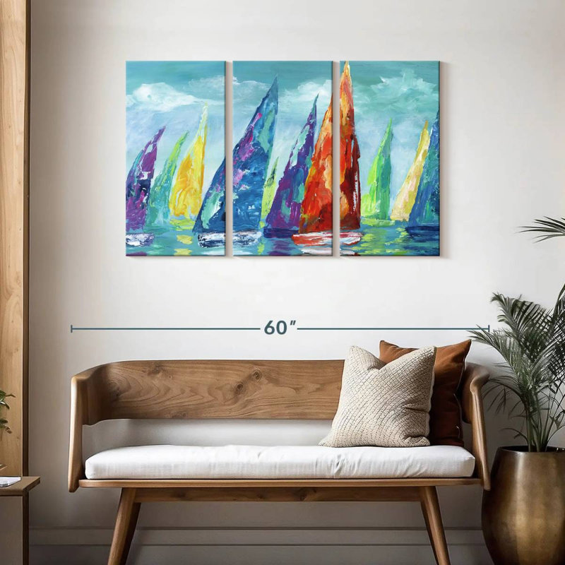 Mehar Fine Day Sailing II, 28" H x 45" W