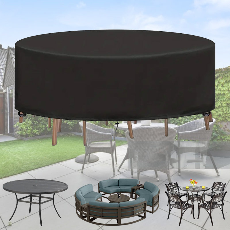 Round furniture covers, 9.06" H x 8.66" W x 3.15" D