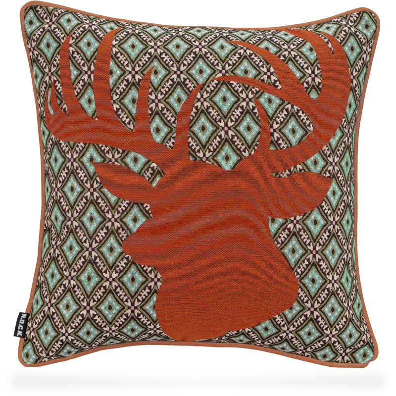 Hirsch Geometric Square Cushion