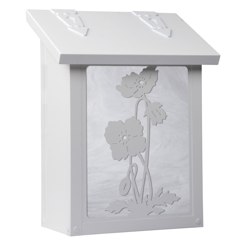 Boîte aux lettres murale Monarch, Blanc satiné / blanc vaporeux
