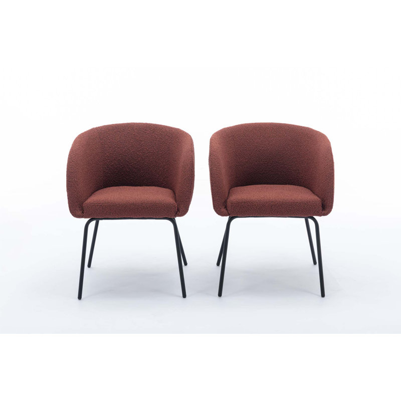 Chaises de salle à manger Boucle, 2, Rouge vin