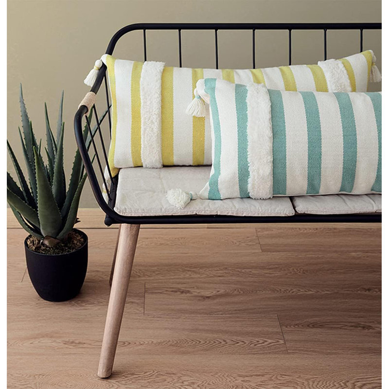  Striped Throw Pillow, Green, Pillow Cover Only - No Insert