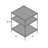 Anne 22" W Glass and Metal End Table with Shelves-416195651