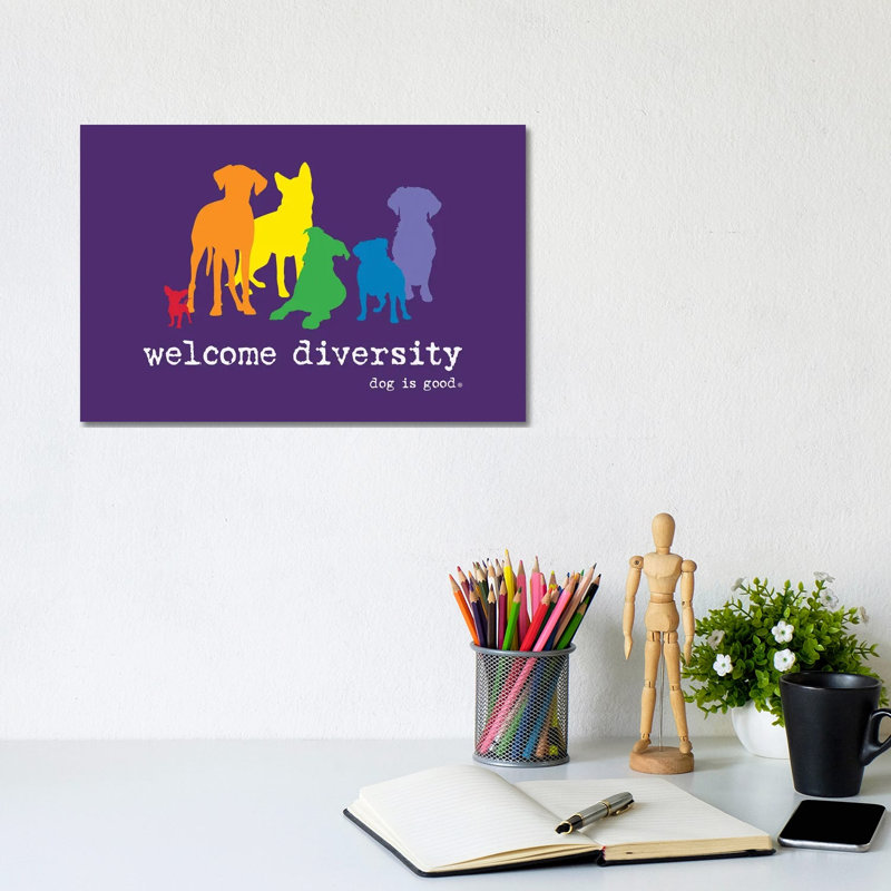 Diversity Pride by Dog Is Good And Cat Is Good - Wrapped Canvas Print, 20.32 cm H x 30.48 cm W