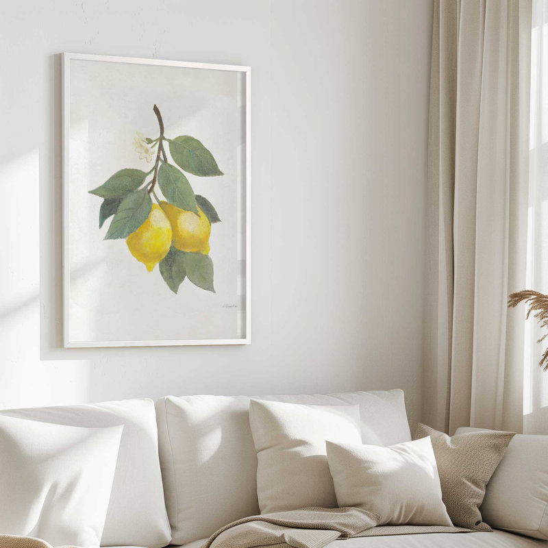 «Lemon Harvest I», Cadre noir satiné, H 11 po x l 9 po