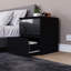 2 Drawer High Gloss Bedside Chest (FSC 100%) Bedroom Home Bedside Furniture-1633544126