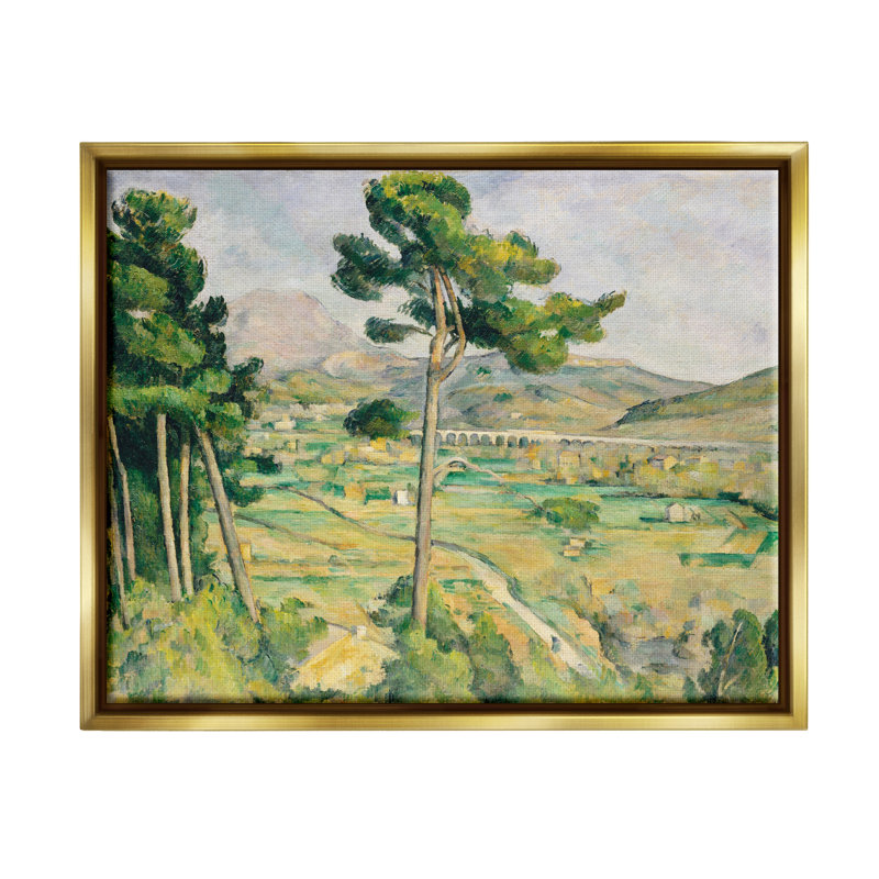 Art mural sur toile de paysage champêtre, L 17 po x H 21 po, Cadre flottant métallique doré