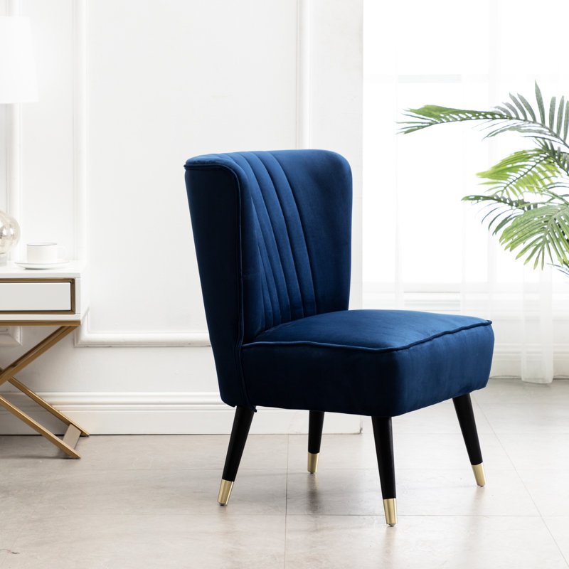 Fauteuil d'appoint Blue Velvet, Bleu