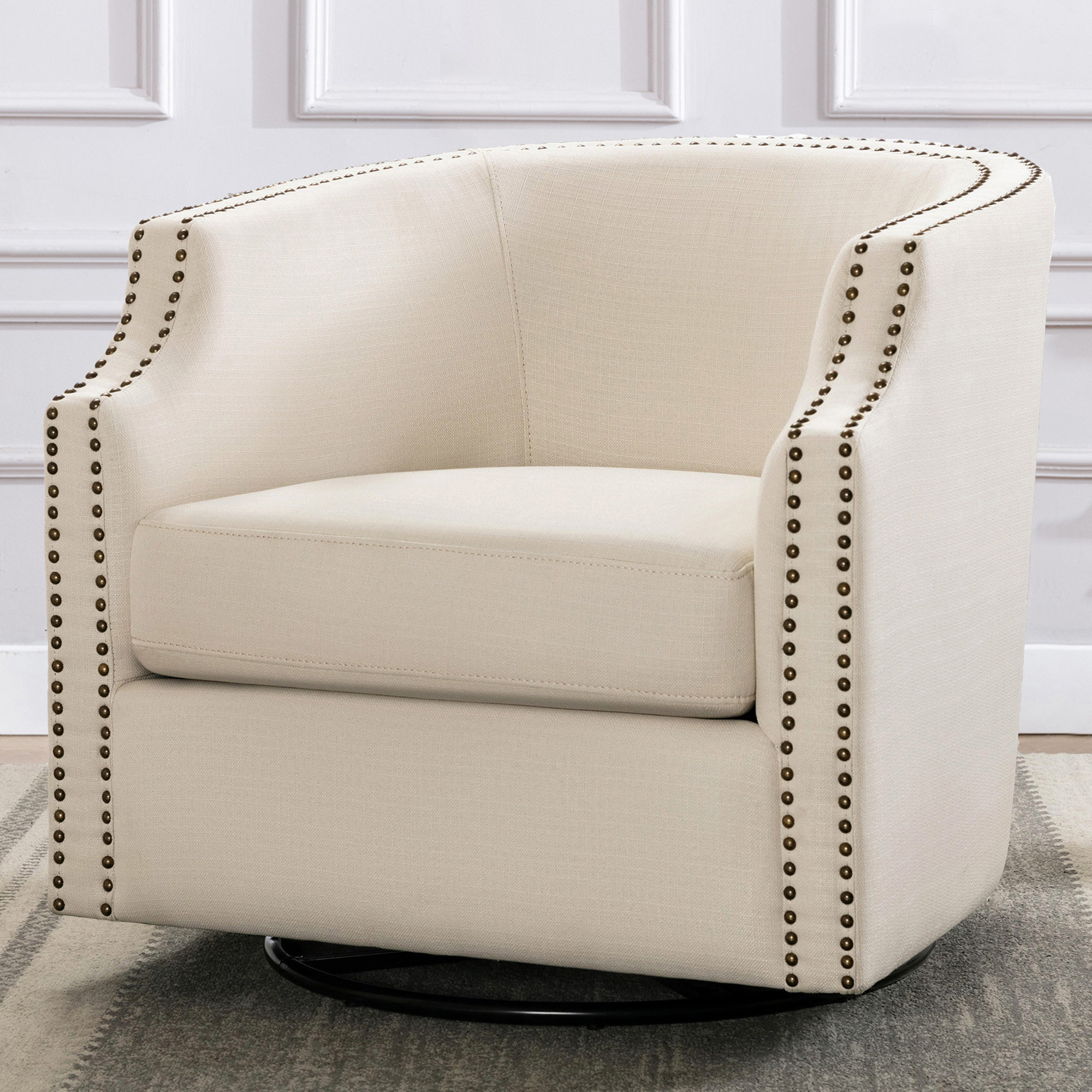 Damis elegant swivel discount barrel chair wayfair