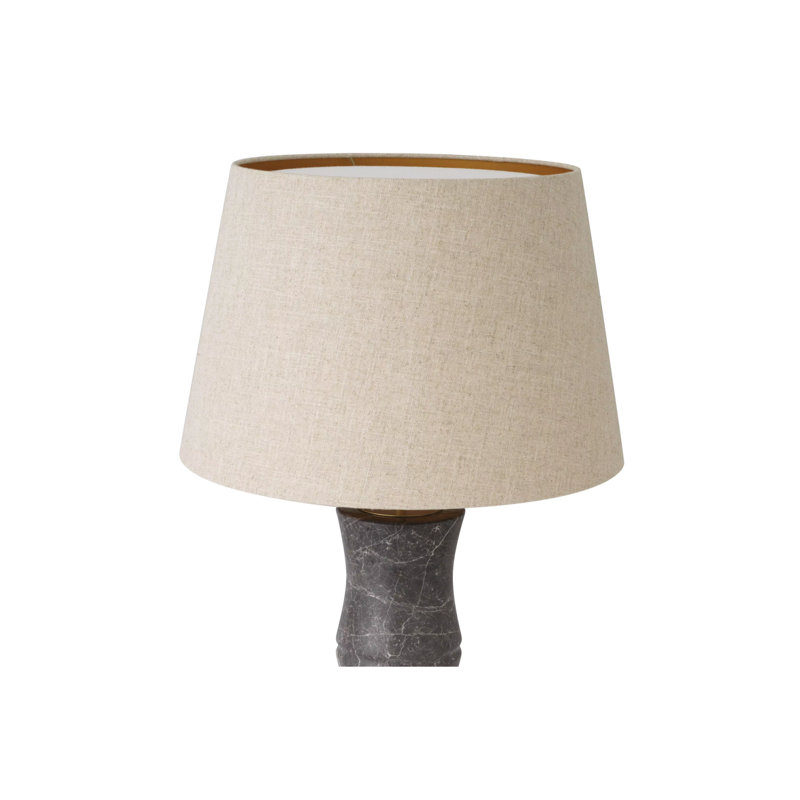 Bonny Metal Table Lamp, Gray/Antique Brass