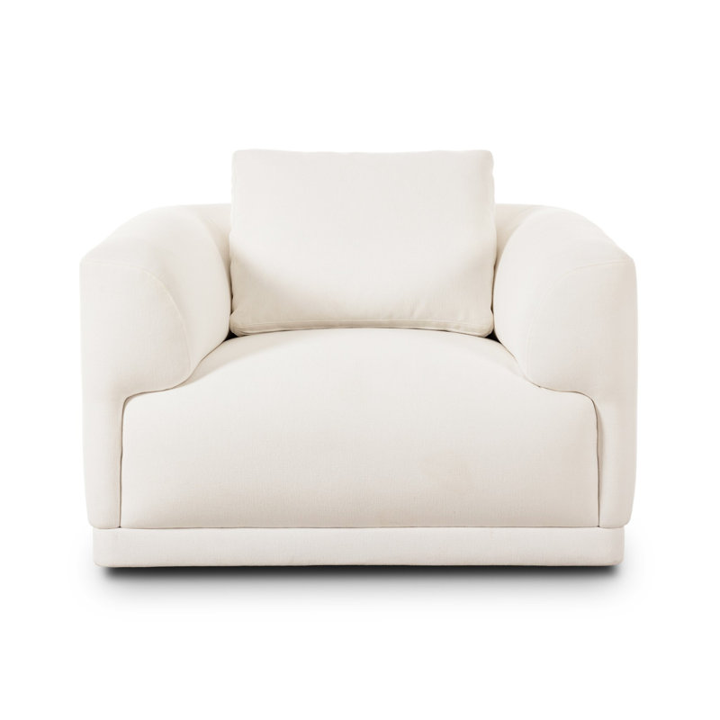 Paulette Swivel Chair-Crypton Nomad Marshmallow
